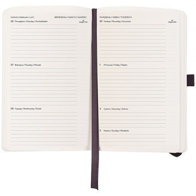 Еженедельник 2026 Axent Partner Soft Skin 8509-26-01-A, 125*195, чёрный 8509-26-01-a фото