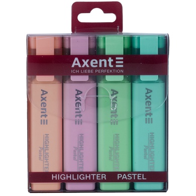 Маркер Axent Highlighter 2537-80-A, 1-5 мм, клиновидный, набор 2537-80-A фото