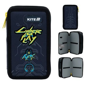 Пенал без наполнения Kite Cyber K25-623-4, 2 отделения K25-623-4 фото