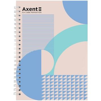 Блокнот на спіралі Axent 8032-20-A, A5, 145x210 мм, 96 аркушів, клітинка, тверда обкладинка 8032-20-A фото