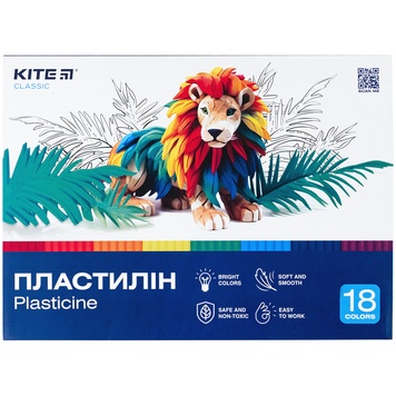 Пластилин восковой Kite Classic K-085, 18 цветов, 360 г K-085 фото