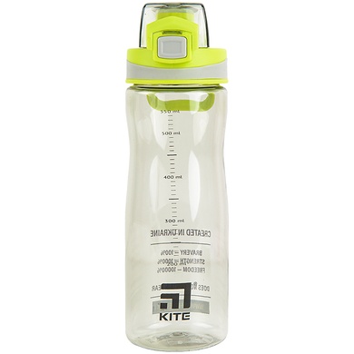 Пляшечка для води Kite Created in Ukraine K22-395-03, 650 мл, сіро-зелена K22-395-03 фото