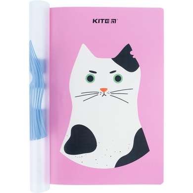 Блокнот пластиковый Kite Gangster cat K22-460-3, А5+, 40 листов, клетка K22-460-3 фото