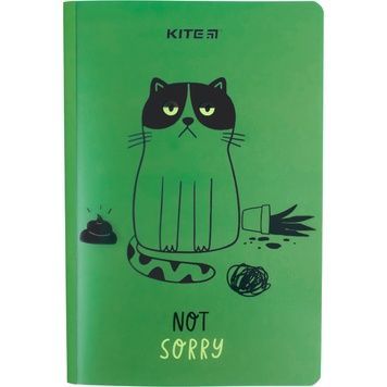 Блокнот пластиковий Kite Sorry cat K22-460-2, А5+, 40 аркушів, клітинка K22-460-2 фото