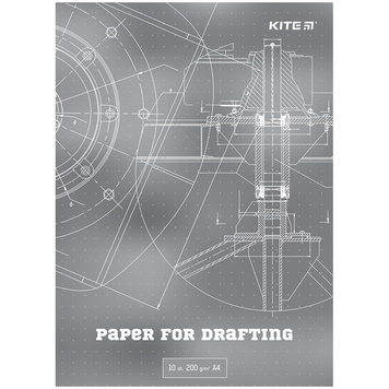 Бумага для черчения А4, 10 листов, 200г/м2, Kite K23-269 K23-269 фото