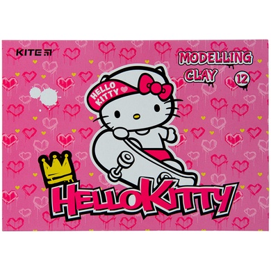 Пластилін восковий Kite Hello Kitty HK22-1086, 12 кольорів, 240 г HK22-1086 фото