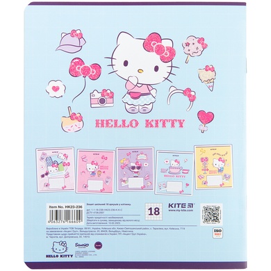 Зошит шкільний Kite Hello Kitty HK23-236, 18 аркушів, клітинка HK23-236 фото