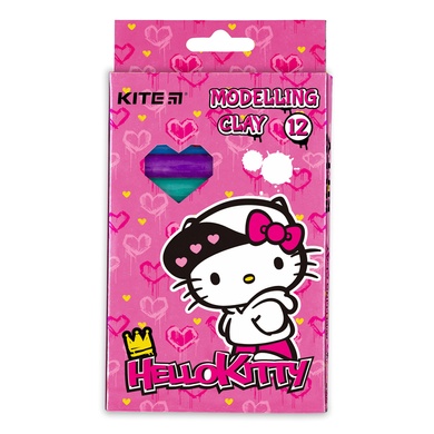 Пластилін восковий Kite Hello Kitty HK21-086 12 кольорів, 200 г HK21-086 фото