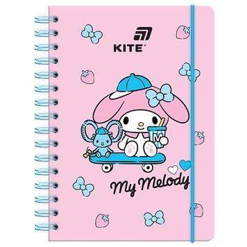 Блокнот на спіралі Kite My Melody HK26-190-3, A5, 80 аркушів, клітинка HK26-190-3 фото