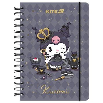 Блокнот на спіралі Kite Kuromi HK25-190, A5, 80 аркушів, клітинка HK25-190 фото