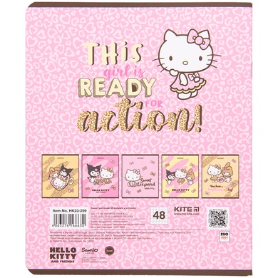 Тетрадь школьная Kite Hello Kitty HK23-259, 48 листов, клетка HK23-259 фото