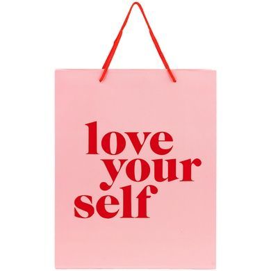 Пакет паперовий подарунковий, 26х32см, Love yourself 8502-29-A фото
