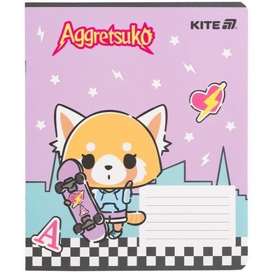 Зошит шкільний Kite Aggretsuko AR25-236, 18 аркушів, клітинка AR25-236 фото