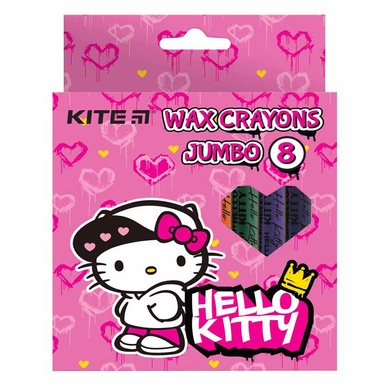 Крейда воскова Kite Jumbo Hello Kitty HK21-076, 8 кольорів HK21-076 фото
