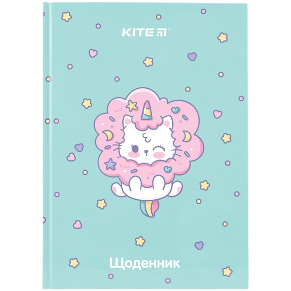Дневник школьный Kite Rainbow Catcorn K24-262-6, твердая обложка K24-262-6 фото