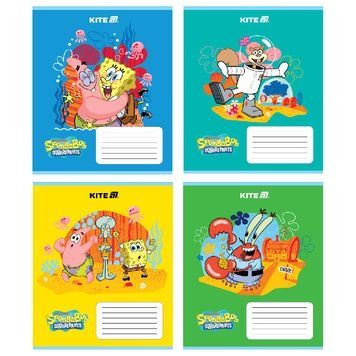 Зошит шкільний Kite SpongeBob SquarePants SB25-235, 12 аркушів, коса лінія SB25-235 фото
