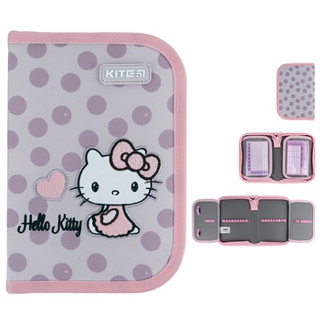 Пенал без наповнення Kite Hello Kitty HK24-622, 1 відділення, 2 відвороти HK24-622 фото