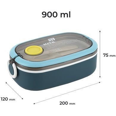 Ланчбокс Kite K25-1180-2, 900 мл, синій K25-1180-2 фото
