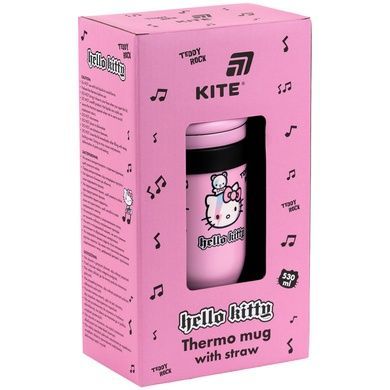 Термокружка з трубочкою Kite Hello Kitty HK25-1266, 530мл HK25-1266 фото