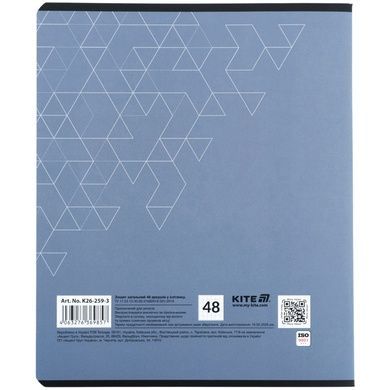 Зошит шкільний Kite K26-259-3, 48 аркушів, клітинка K26-259-3 фото