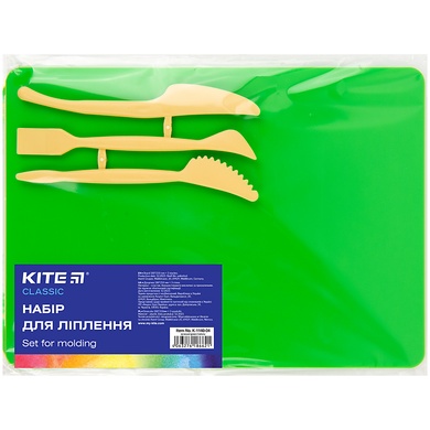 Набір для ліплення Kite Classic K-1140-04 (дощечка + 3 стеки), зелений K-1140-04 фото