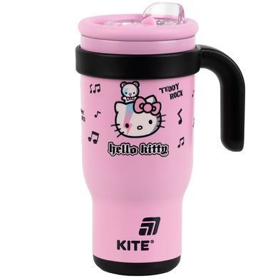 Термокружка з трубочкою Kite Hello Kitty HK25-1266, 530мл HK25-1266 фото