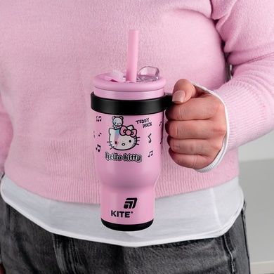 Термокружка з трубочкою Kite Hello Kitty HK25-1266, 530мл HK25-1266 фото