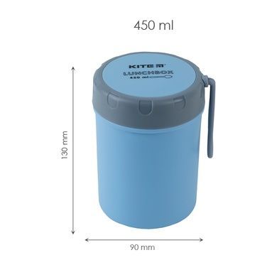 Ланчбокс круглый Kite K23-187-2, 450 мл, голубой K23-187-2 фото
