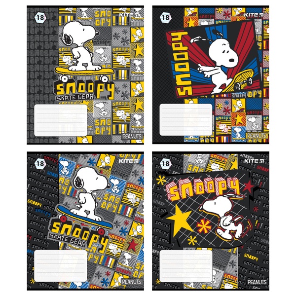 Зошит шкільний Kite Snoopy SN21-237, 18 аркушів, лінія SN21-237 фото