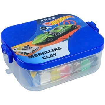 Пластилин в боксе Kite Hot Wheels HW22-080, 7 цветов + 8 инструментов, 380 г HW22-080 фото