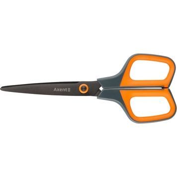 Ножиці Axent Titanium 6306-06-A, 19 см, з прогумованими ручками, сіро-помаранчеві 6306-06-A фото