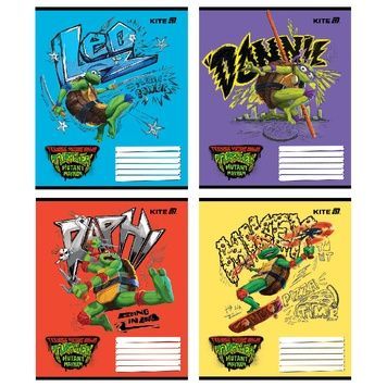 Зошит шкільний Kite Ninja Turtles NT25-235, 12 аркушів, коса лінія NT25-235 фото