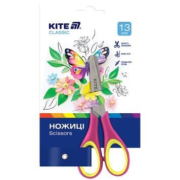Ножницы детские с резиновыми вставками Kite Classic K-123-1, 13 см K-123-1 фото