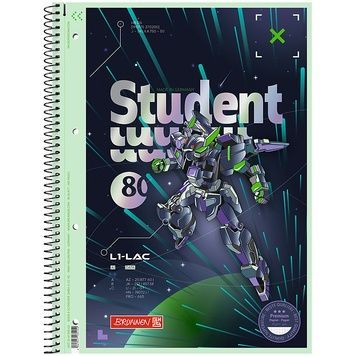 Коледж-блок А4 Premium, клітинка, 80 арк.,Robot Heroes 10-679 28 421 фото