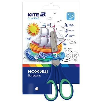 Ножницы детские с резиновыми вставками Kite Classic K-123-2, 13 см K-123-2 фото