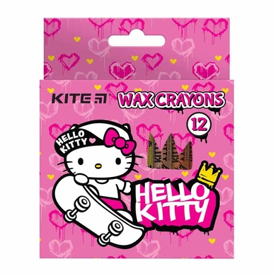 Крейда воскова Kite Hello Kitty HK21-070, 12 кольорів HK21-070 фото