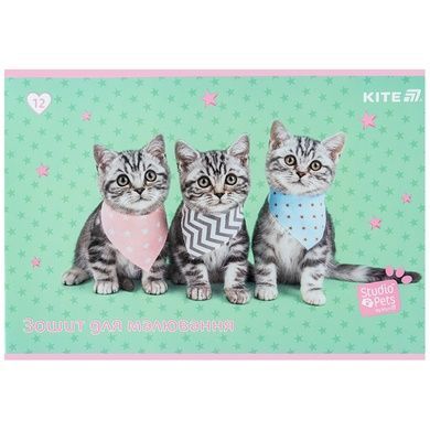 Зошит для малювання Kite Studio Pets SP25-241, 12 аркушів SP25-241 фото
