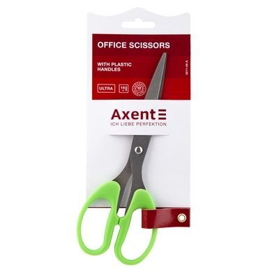 Ножницы Axent Ultra 6211-09-A, 19 см, с пластиковыми ручками, салатовые 6211-09-A фото