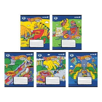 Зошит шкільний Kite Hot Wheels HW25-232-2, 12 аркушів, клітинка HW25-232-2 фото