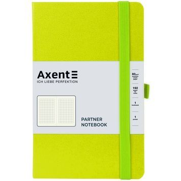 Книга записна Axent Partner 8201-60-A, 125x195 мм, 96 аркушів, клітинка, лимонна 8201-60-A фото