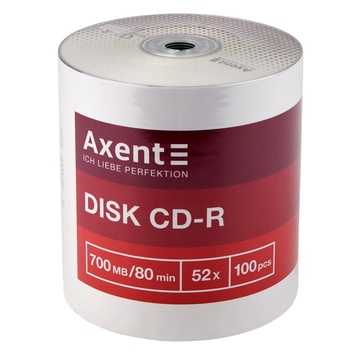 CD-R Axent 8101-A 700MB/80min 52X, 100 штук, bulk 8101-A фото