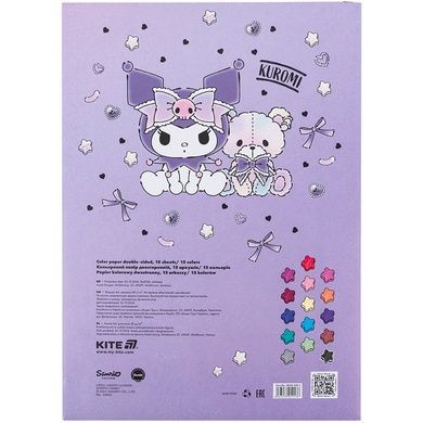 Папір кольоровий двосторонній Kite Kuromi HK24-250-2, А4 HK24-250-2 фото
