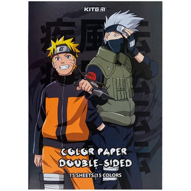 Бумага цветная двусторонняя Kite Naruto NR24-250, А4 NR24-250 фото