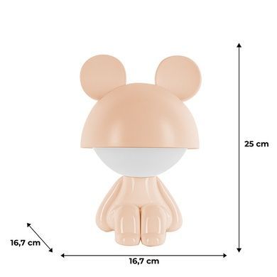Світильник-нічник LED з акумулятором Cute Mouse Kite K25-316-2-4, персиковий K25-316-2-4 фото