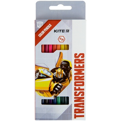 Олівці кольорові двосторонні Kite Transformers TF22-054, 12 шт. TF22-054 фото