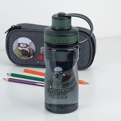 Пляшечка для води Kite Naruto NR25-397, 500 мл, сіра NR25-397 фото