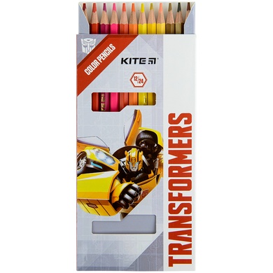 Карандаши цветные двусторонние Kite Transformers TF22-054, 12 шт. TF22-054 фото