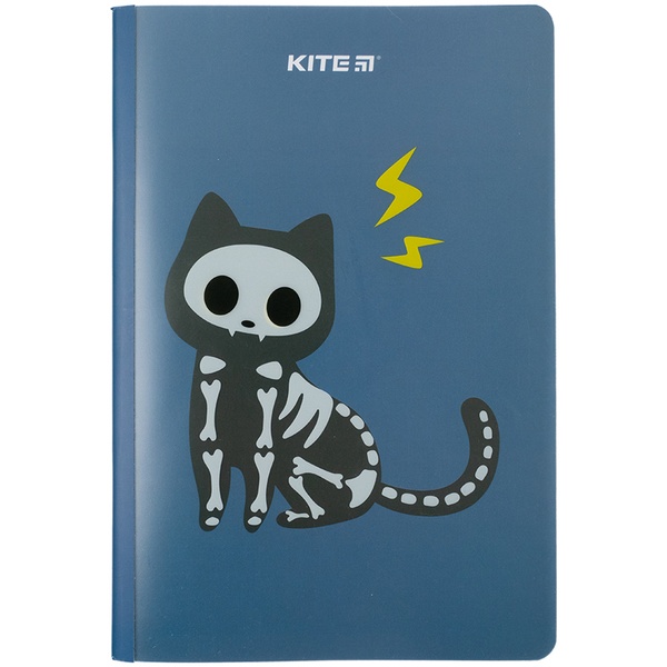 Блокнот Kite Cat sceleton K23-460-1, А5+, 40 листов, клетка K23-460-1 фото