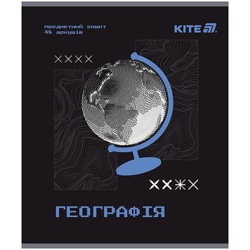 Зошит предметний Kite Techno K25-240-5, 48 аркушів, клітинка, географія K25-240-5 фото