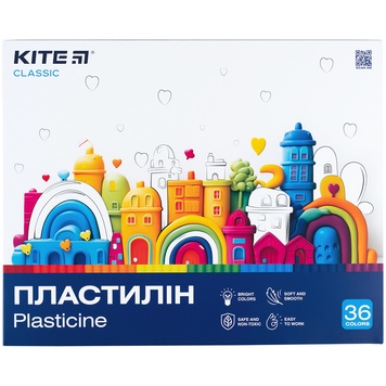 Пластилин восковой Kite Classic K-078, 36 цветов, 720 г K-078 фото